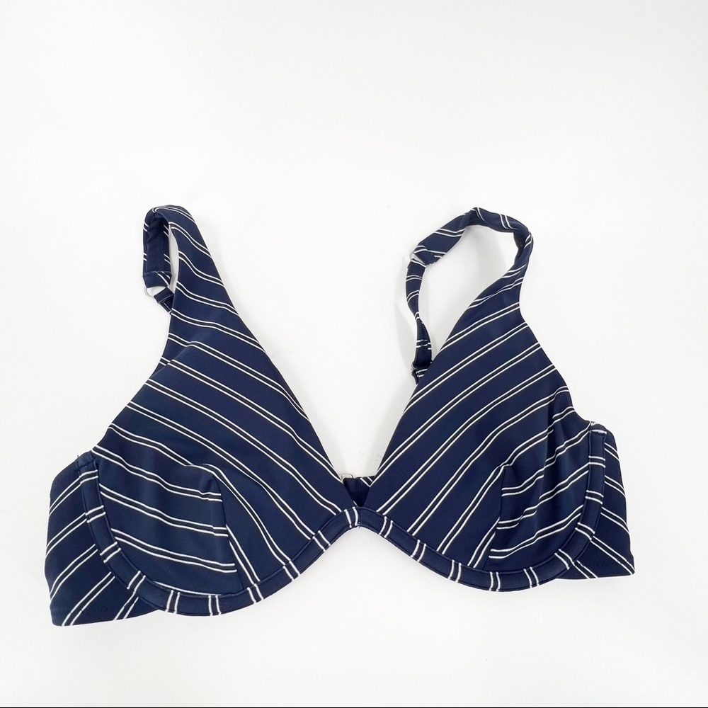✅ Athleta Piha TOP NAVY/WHITE STRIPED SIZE 34 B/C